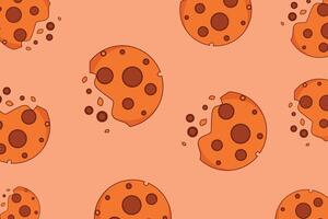 vector background seamless pattern biscuit chocolate cookies. for food packaging, web or design