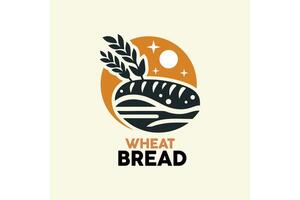 Wheat bread logo or bakery logo vector