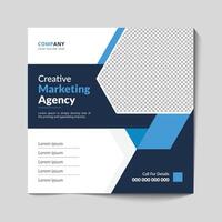 Marketing Agency Social Media Post, Digital Marketing Web Banner, Corporate Square Flyer Template vector