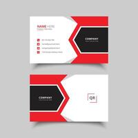 clean professional business card template vector