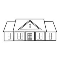 Continuous thin line home vector illustration, minimalist house icon. Continuous one line drawing heart inside house, Love in family symbol.