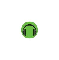 Vector headphones icon. Black symbol silhouette isolated on modern gradient background. Headphone Icon.