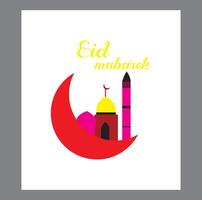 Collection of modern style Ramadan Mubarak greeting cards with retro Boho design.Eid Mubarak Design Background. Vector Illustration for greeting card, poster and banner.