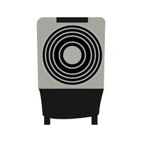 Charging plug connector types for electric cars. Home AC alternating or DC direct current fast speed charge.Air conditioner with remote control icon in flat style isolated on white background. vector