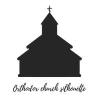 Orthodox church on a white background. Vector illustration. Simple lines, great for any designs, for web.