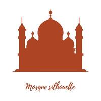 Churches illustrations. Mosque. Vector silhouettes line color illustrations on a white background.