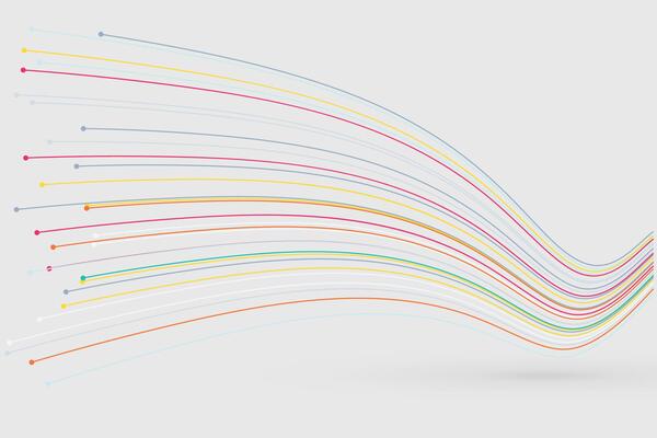 The intersection collision of luminous lines moving in opposite direction is suitable for speed and force sensing technology background.