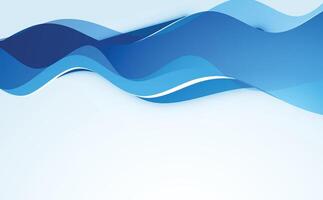 Abstract blue wave modern background vector design