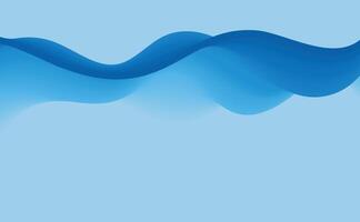 Abstract blue wave modern background vector design