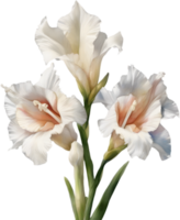 ai generiert Aquarell Gemälde von ein Gladiole Blume. png