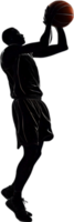 AI generated Silhouette icon of a Basketball player. png