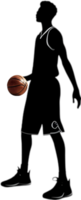 AI generated Silhouette icon of a Basketball player. png