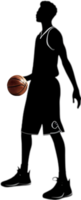 ai généré silhouette icône de une basketball joueur. png