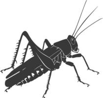 ai generado silueta Grillo insecto animal negro color solamente vector