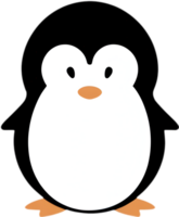 ai gerado fofa pinguim ícone dentro uma minimalista estilo. png