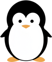 AI generated Cute penguin icon in a minimalistic style. png
