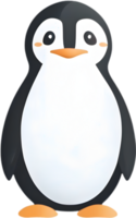 ai gerado fofa pinguim ícone dentro uma minimalista estilo. png