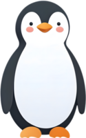 ai gegenereerd schattig pinguïn icoon in een minimalistisch stijl. png