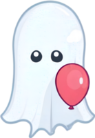 AI generated Cute ghost icon in a minimalist style. png