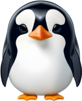 ai generado linda pingüino icono en un minimalista estilo. png