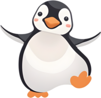 ai gerado fofa pinguim ícone dentro uma minimalista estilo. png