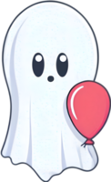 AI generated Cute ghost icon in a minimalist style. png