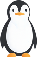 AI generated Cute penguin icon in a minimalistic style. png