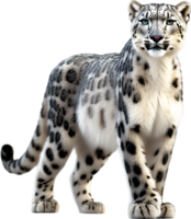 ai generado acuarela pintura de un linda nieve leopardo. png