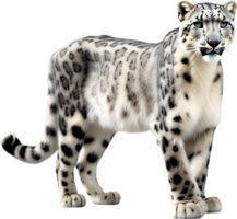 AI generated Watercolor painting of a cute Snow Leopard. png