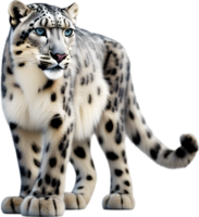 AI generated Watercolor painting of a cute Snow Leopard. png