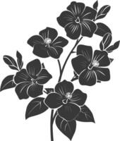 ai generado silueta jazmín flor negro color solamente vector