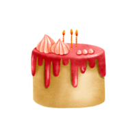 Hand drawn illustration of birthday cake. Birthday cake. Cute baby illustration on isolated background png