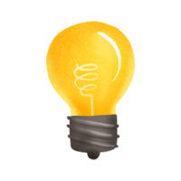 Hand-drawn light bulb. Idea. Cute baby illustration on isolated background png