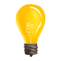 Hand-drawn light bulb. Idea. Cute baby illustration on isolated background png