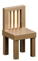 3d enkel stol png