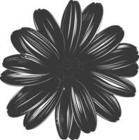 AI generated Silhouette daisy flower black color only vector