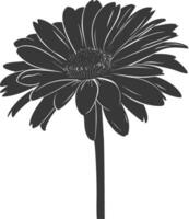 AI generated Silhouette daisy flower black color only vector