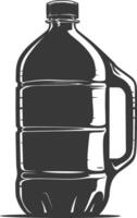 AI generated Silhouette Gallon of water black color only vector