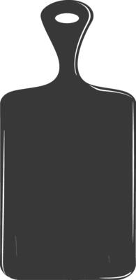 AI generated Silhouette Cutting Board Cooking Tool black color only