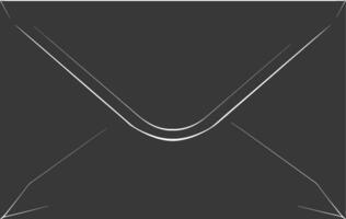 AI generated Silhouette envelope black color only vector