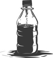 AI generated Silhouette Gallon of water black color only vector