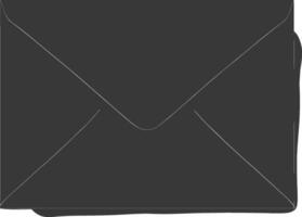 AI generated Silhouette envelope black color only vector