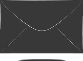 AI generated Silhouette envelope black color only vector