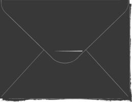 AI generated Silhouette envelope black color only vector