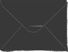 AI generated Silhouette envelope black color only vector