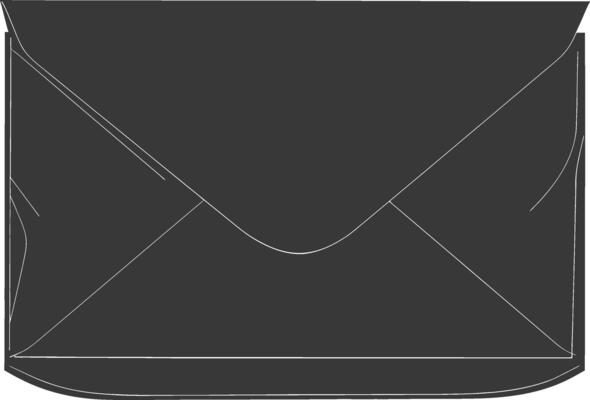 AI generated Silhouette envelope black color only