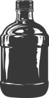 AI generated Silhouette Gallon of water black color only vector