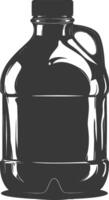 AI generated Silhouette Gallon of water black color only vector