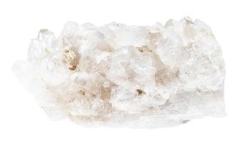 druse of clear quartz mineral isolate photo