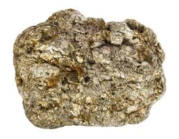 raw pyrite mineral isolated on white photo